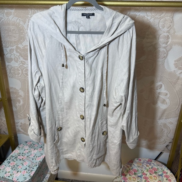 For Cynthia Cream Hooded Jacket - Picture 1 of 6